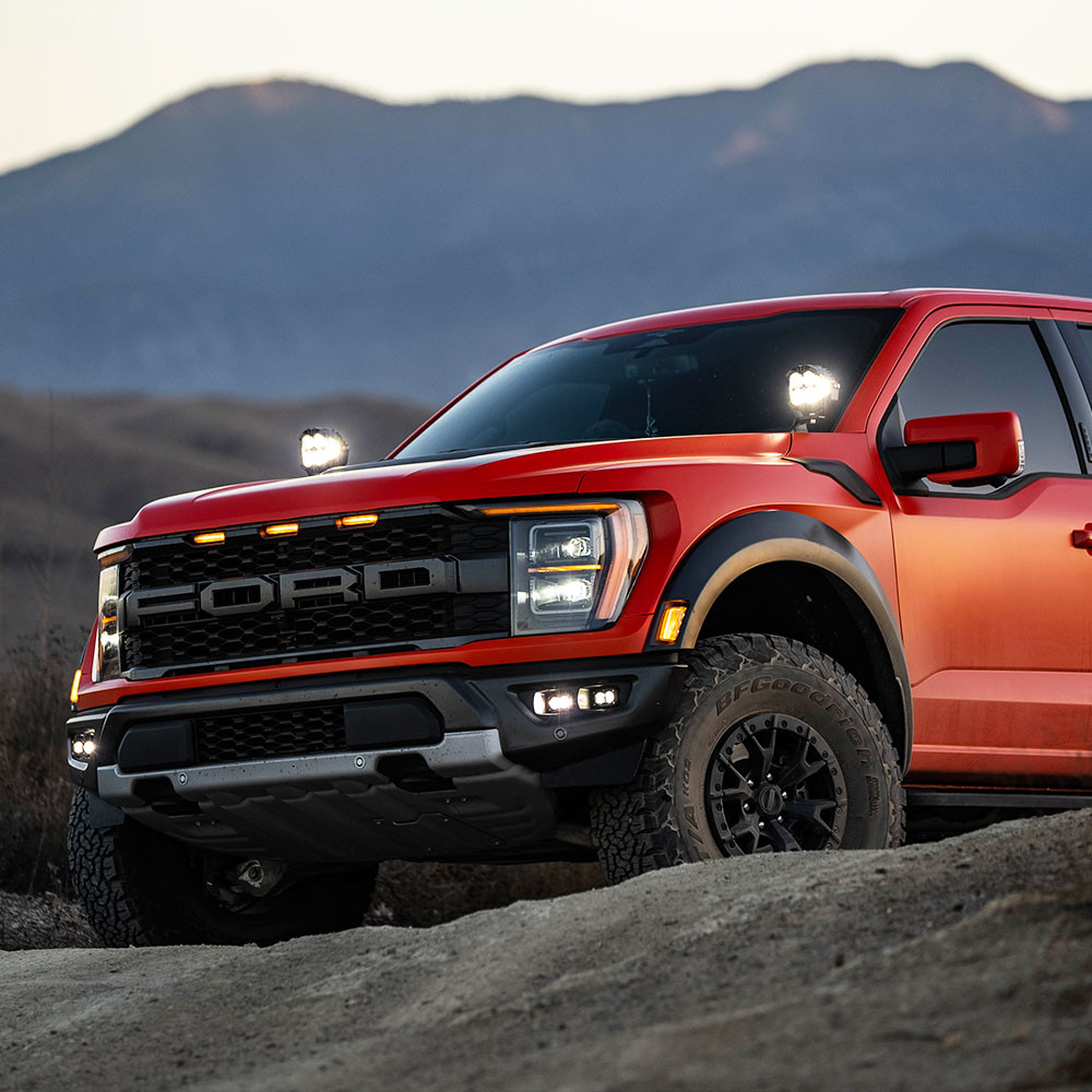 S2 SAE Baja Amber/S2 Pro Fog Pocket Kit Fits 21-On Ford Raptor Baja Designs - Image 2